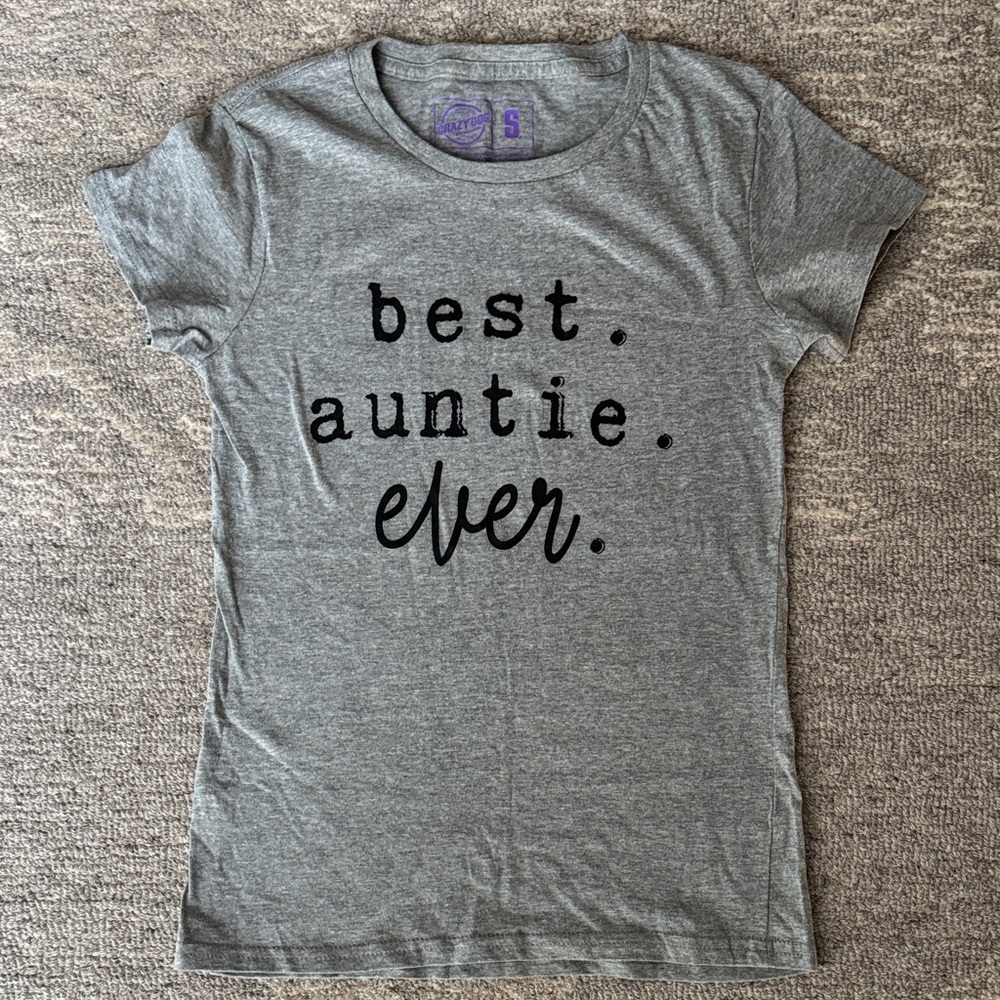 Gray Graphic Tee - Best Auntie Ever